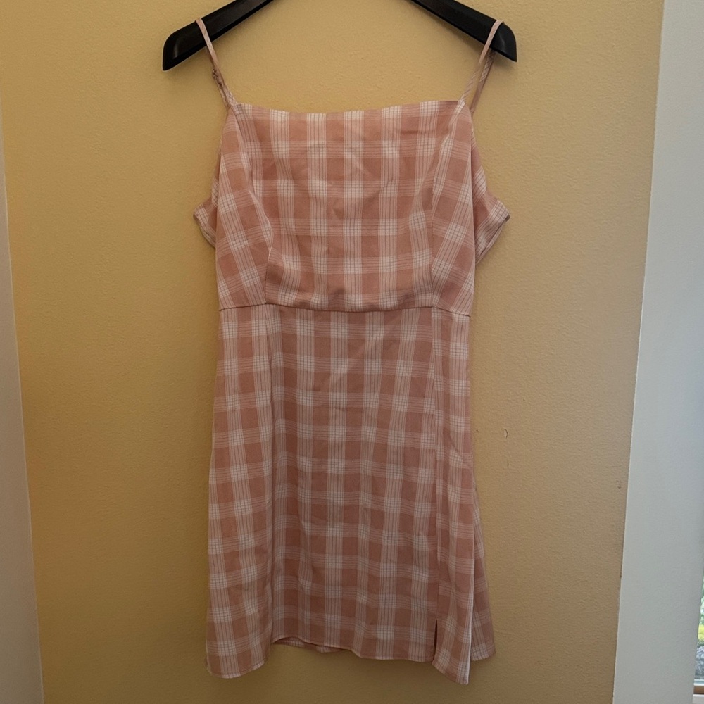 BP Pink Plaid Mini Dress